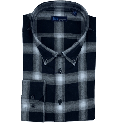 Blu by Polifroni 100% Cotton Long Sleeve Sport Shirt - B-2245674 99