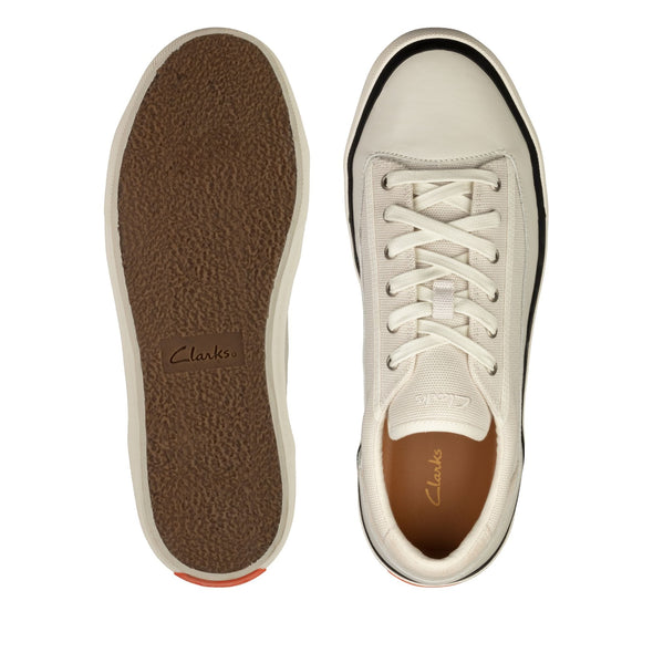 Clark's Aceley Lace White Canvas Shoes - 26158549