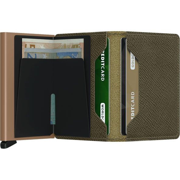 Secrid Slim Wallet - Saffiano Olive