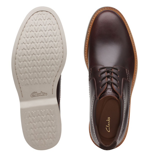 Clarks Atticus LT Lace British Tan Leather Dress Shoe - 26168474