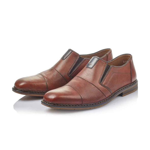 Rieker "Jason" Slip-On Shoes - Brown - 1765-24