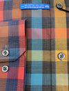 Multi Coloured Plaid Non-Iron Dress Shirt-Leo Chevalier-523471 9037
