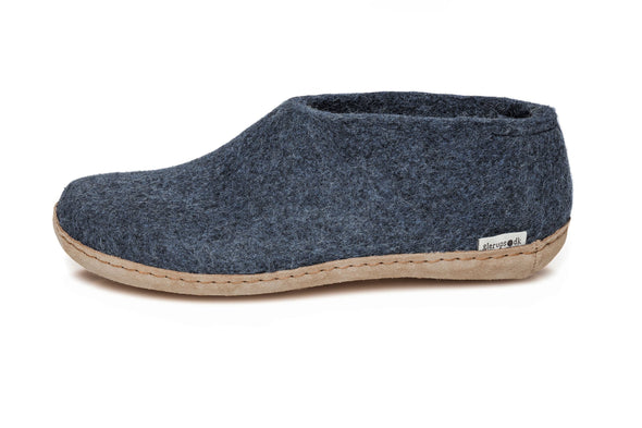 Glerups Slipper: Shoe, Denim, Leather A-10-00