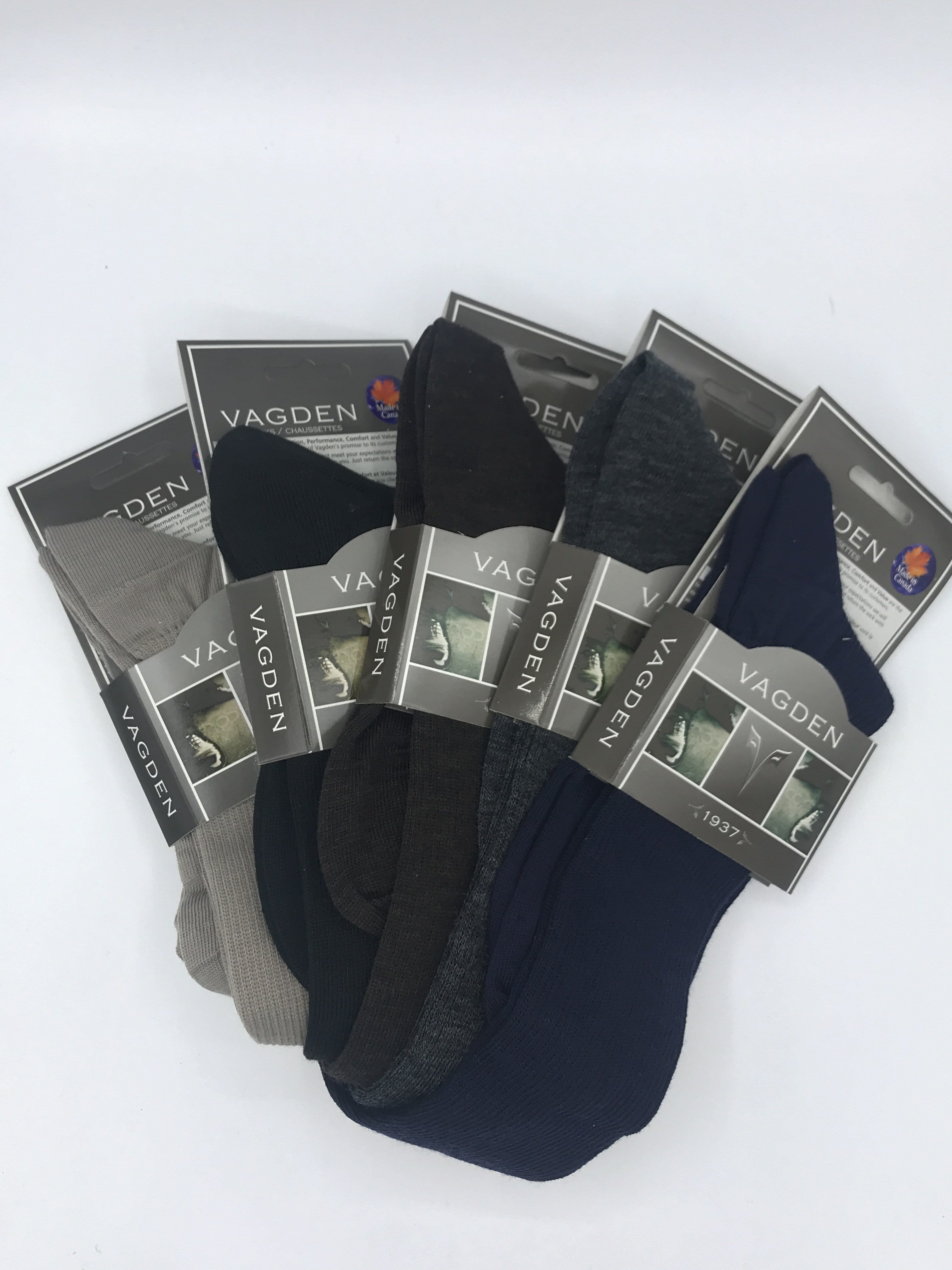 Vagden Made in Canada 6192 Knee High Executive Socks - Assorted Colour