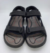 IMAC Italian Leather Velcro Sandals Black/Grey - 196269 3400/018