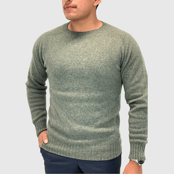 Harley Of Scotland 100% Lambswool Crew Neck Sweater - M3116/7 - Assorted Colours