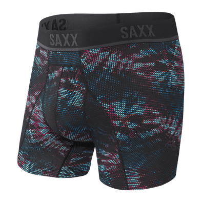 Saxx 285006 Men's Boxer Briefs Vibe Black Stripe Old Version Medium