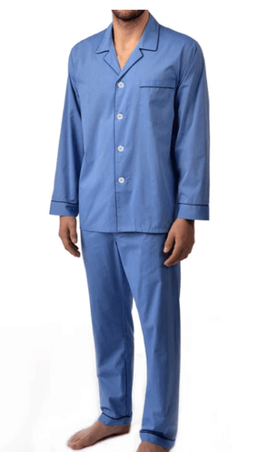 Majestic International 100% Cotton Navy Blue Plaid Pyjama Set - 12835190 - 432 main image 1