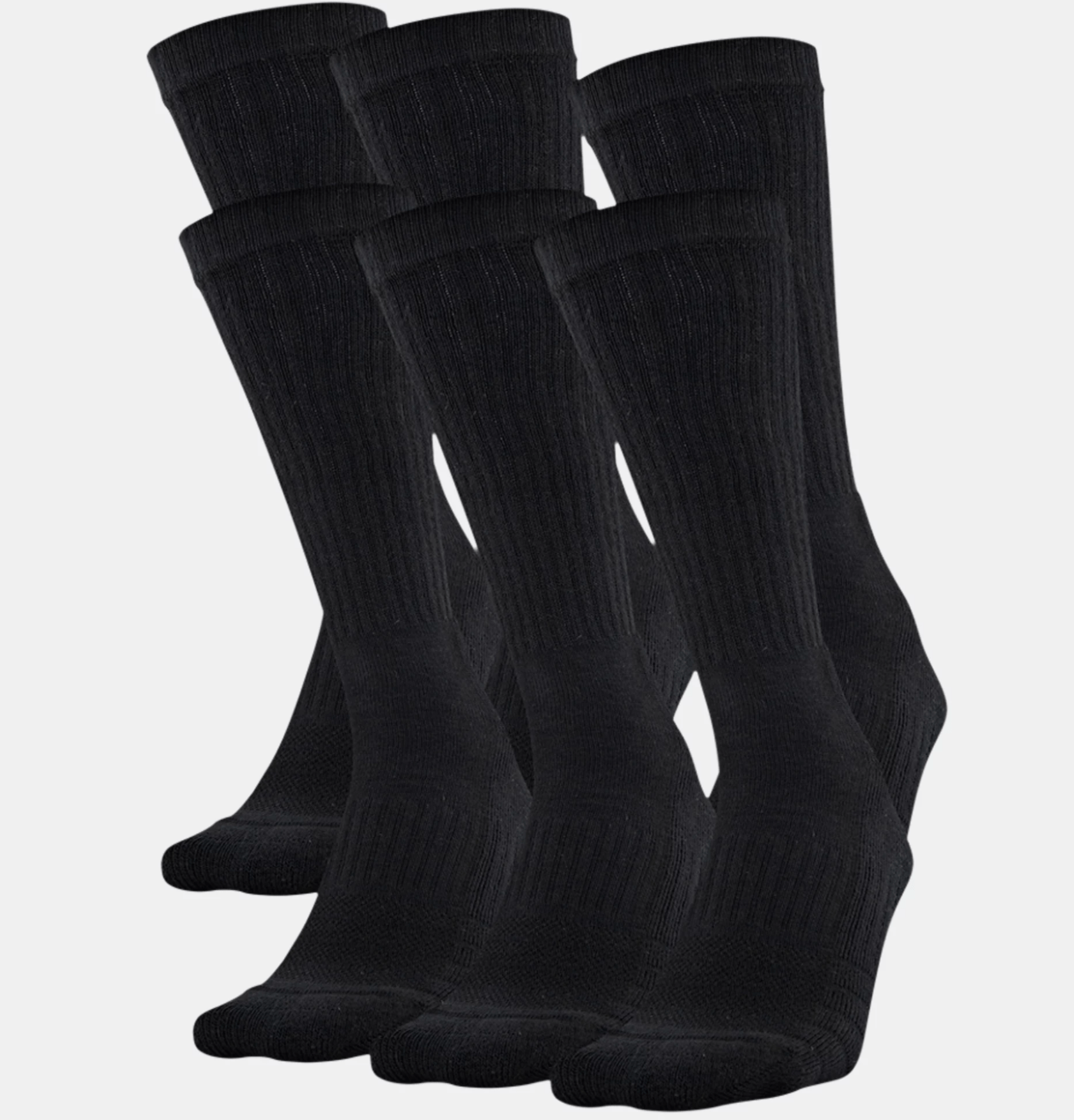 Under Armour 6 Pack Training Cotton Crew Socks U6755C6