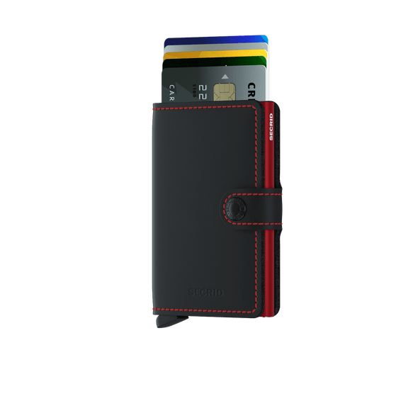 Secrid Mini Wallet-Matte Black-Red