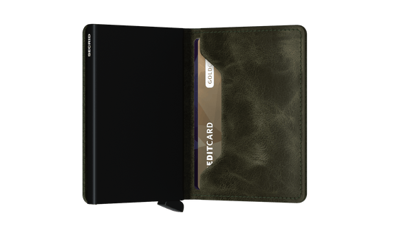 Secrid Slim Wallet - Vintage Olive Black
