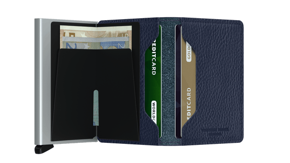 Secrid Slim Wallet- Veg Navy Silver