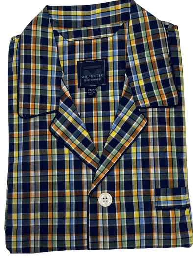 Multi Color Plaid Cotton Pyjamas 99981 099 Multi