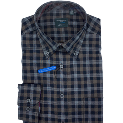 Leo Chevalier Long Sleeve 100% Cotton Sport Shirt - 523495-2898