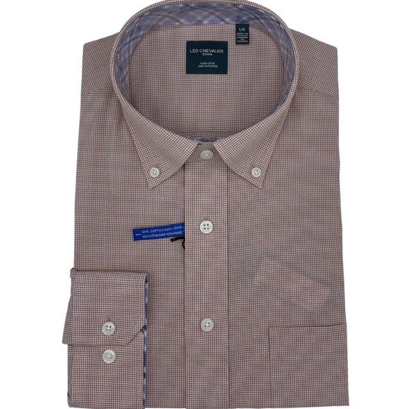 Leo Chevalier Long Sleeve 100% Cotton Sport Shirt - 529489