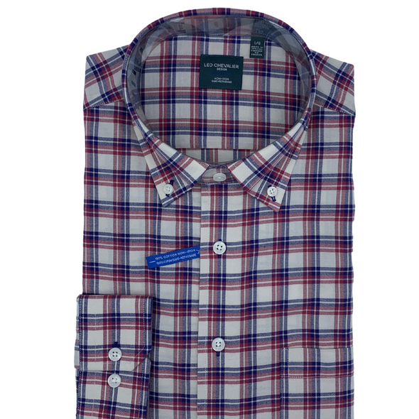 Leo Chevalier Long Sleeve 100% Cotton Sport Shirt - 529484