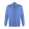Viyella Leather Trimmed Baruffa Merino Wool 1/4 Zip Sweater - 255618 - Assorted Colours