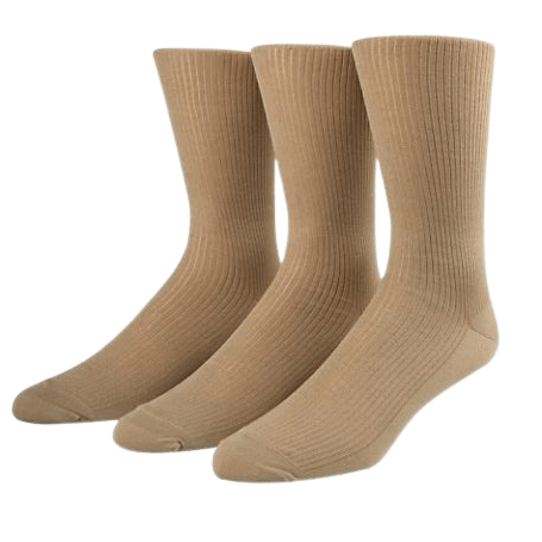 McGregor Non-Elastic 3-Pack Mercerized Cotton Socks - MML122 - Beige 001