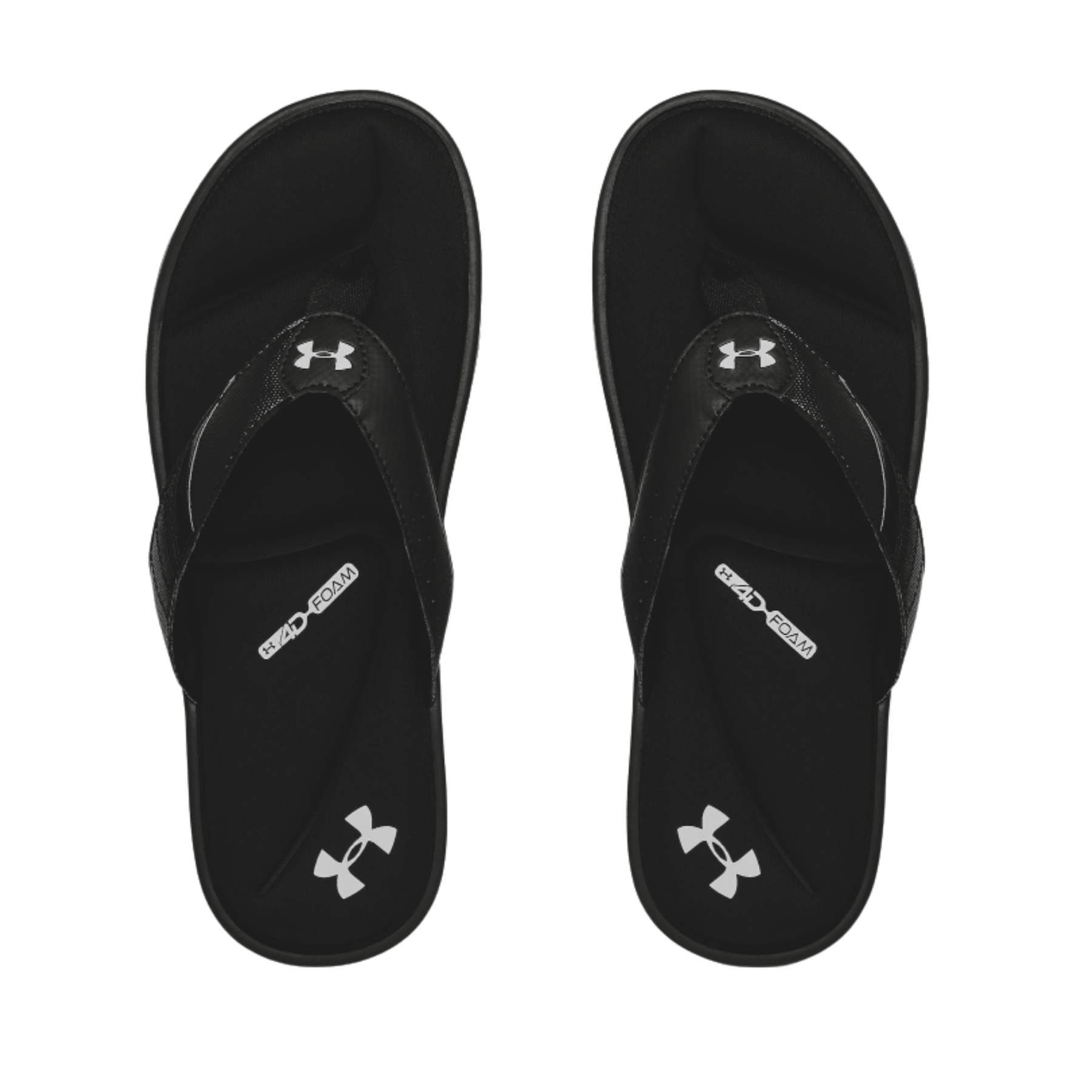 Black under armour flip flops hotsell