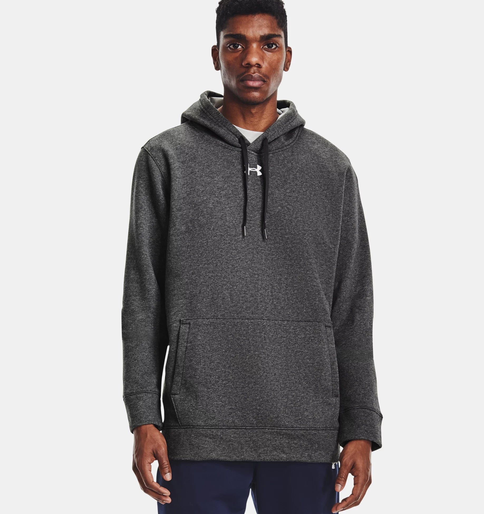 Under Armour Hustle Fleece Hoodie 1300123 Assorted Colours Carbon Heather 091 XS