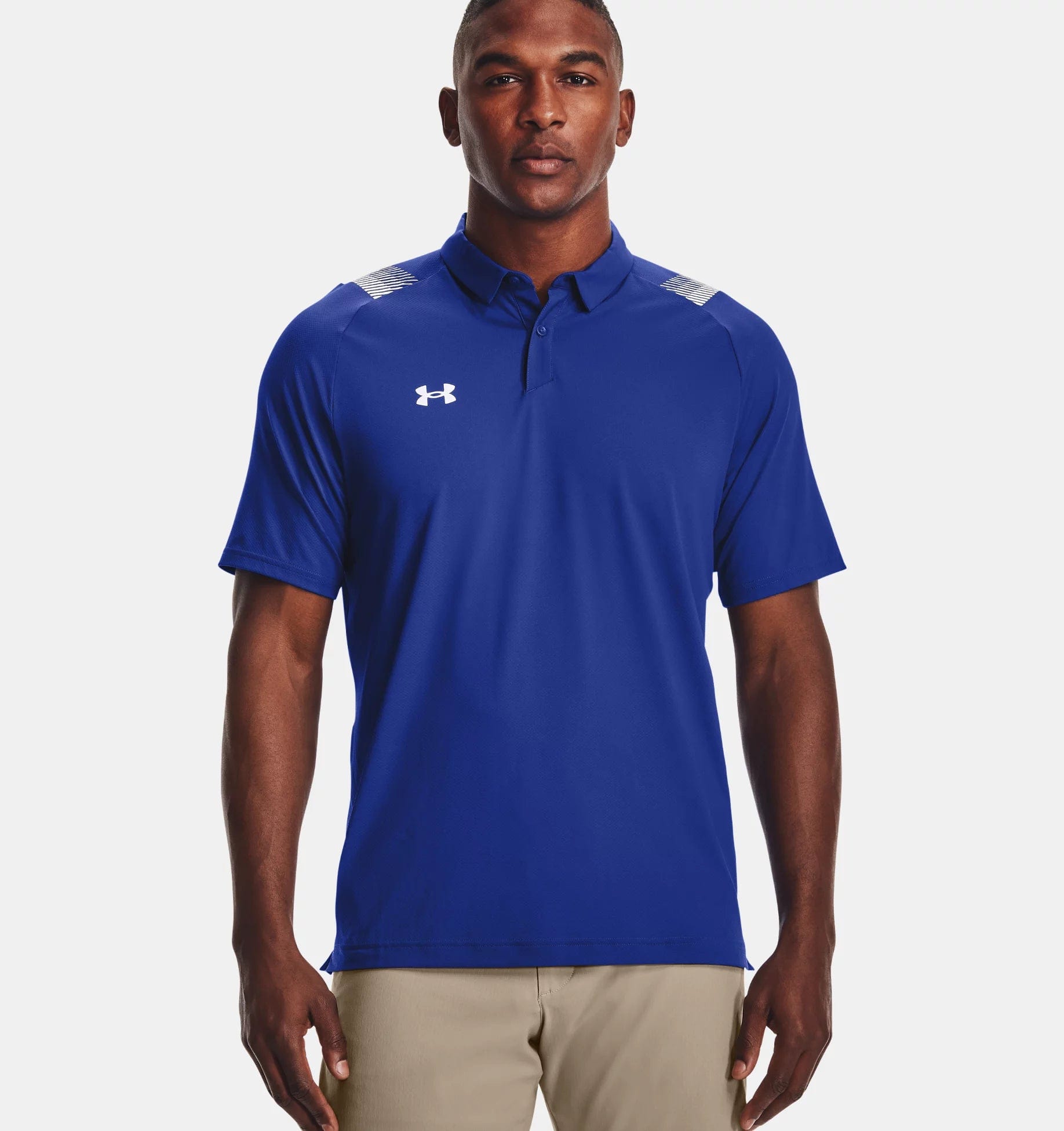 Navy blue under armour top polo shirt