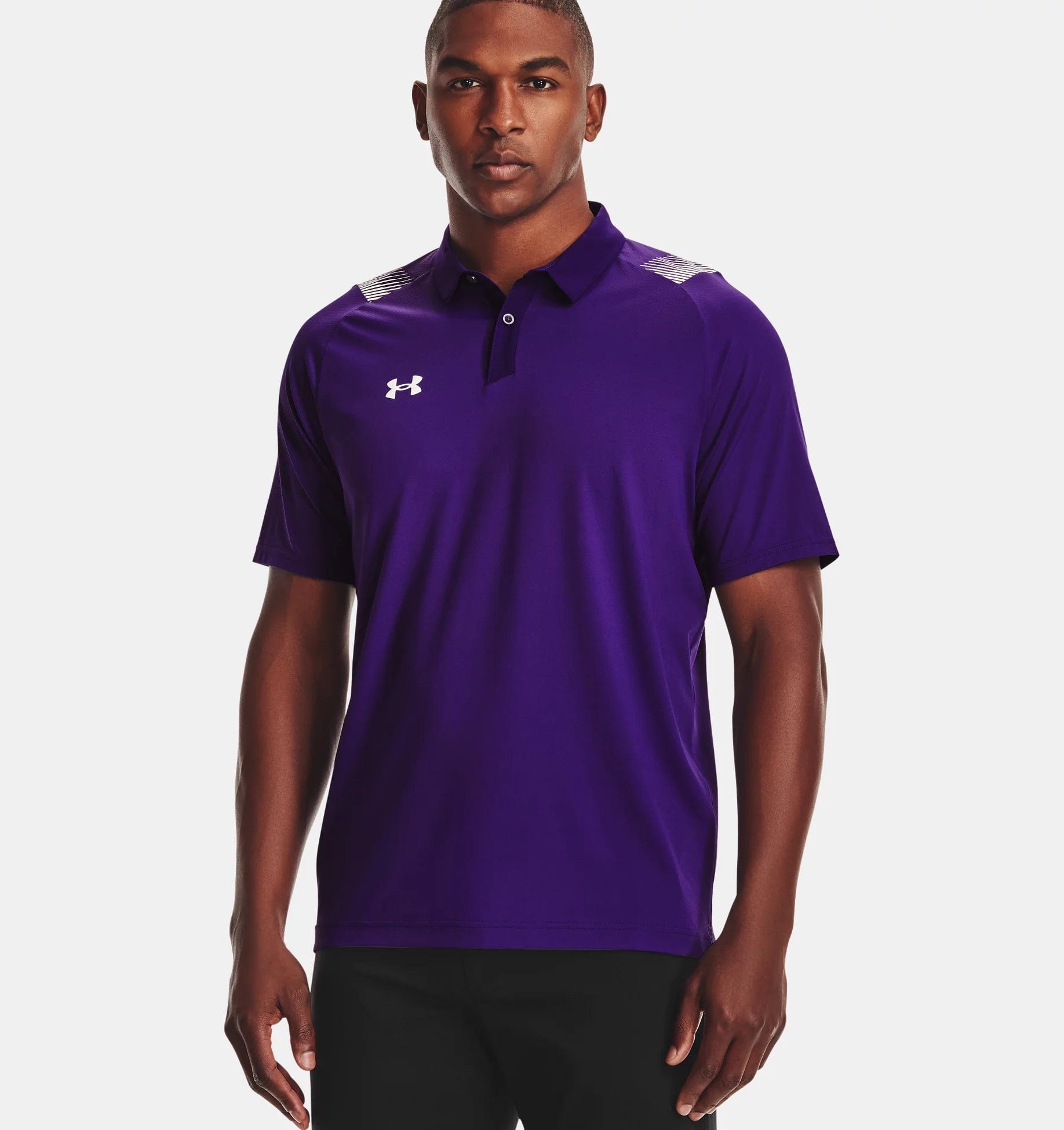 Purple under armour polo shirt sales
