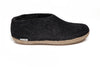 Glerups Slipper: Shoe, Charcoal, Leather A-02-00