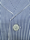 Majestic International White Blue Stripe Cotton Pyjamas - 3062040 410