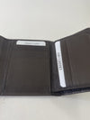 Brown Trifold Wallet Featuring ID Window, 12 Credit Card Slots with Genuine Leather