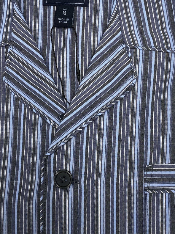 Blue Striped Cotton Pyjamas 12131190 409 Blue
