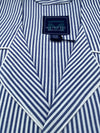 Majestic International White Blue Stripe Cotton Pyjamas - 3062040 410