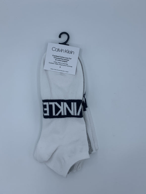 Calvin Klein Combed Cotton Low Cut Socks - 3 Pack
