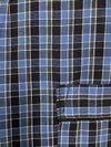 Luxury Cotton Pyjama Set Blue Black Plaid 99981 099