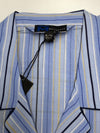 Blue Gold Striped Cotton Pyjamas 1228190 415 LT Blue