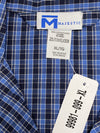 Luxury Cotton Pyjama Set Blue Black Plaid 99981 099