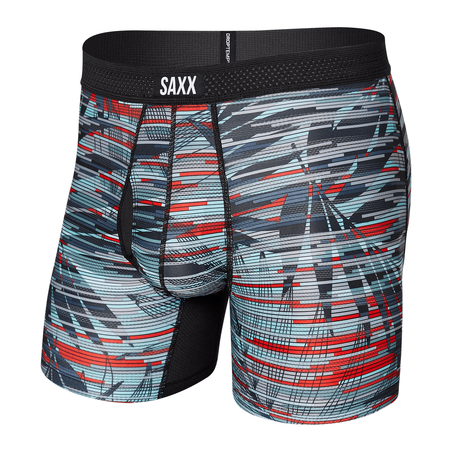 Men's quick-drying SAXX VIBE Boxer Briefs - multicolored stripes.  Multicolor, BRANDS \ SAXX \ BOXER SHORTS