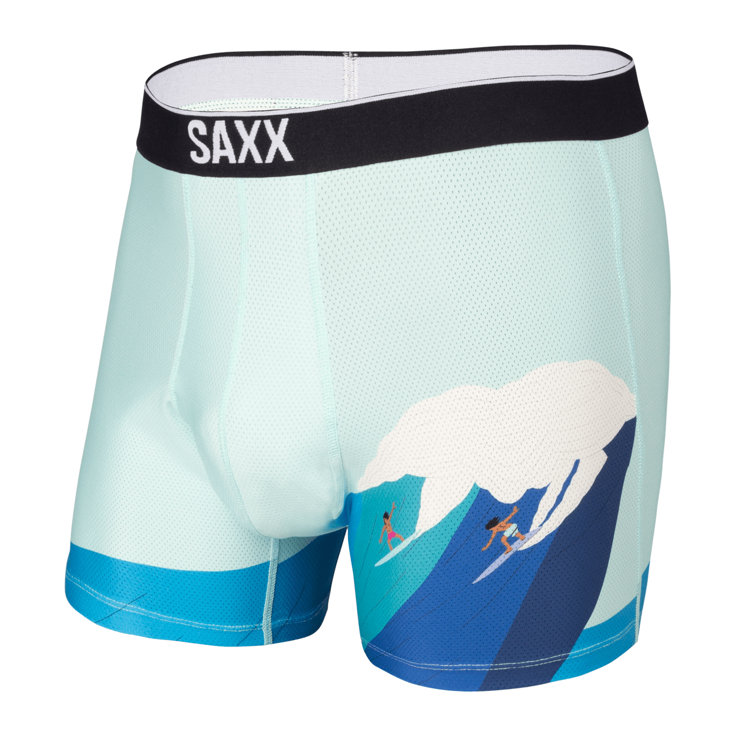 Bokserki męskie sportowe SAXX VOLT Boxer Brief - Hokej - błękitny