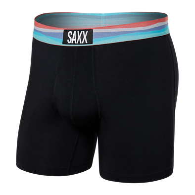 SAXX Ultra Boxer Brief Black Cutback Stripe Waistband - SXBB30F - UTB